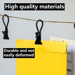 Handdoek Hangers - Keukenclips - Keuken Organiseren - Zachte Grip - 30 Stuks - Zwart — thumbnail 3