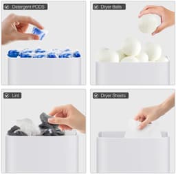 Dailygoods- Pluisbak Magnetische Opslag - Opbergmand voor Wasruimte - Organizer voor Wasmiddel Pods - Muurmontage - Verbreed - Schokbestendig — thumbnail 5