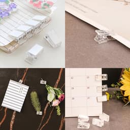 Dailygoods- Kunststof Clips 70 Stuks - Dubbelzijdige Veerklemmen - Transparante Klemmen - Lichtgewicht - Voor Foto's/Sjaals - Duurzaam en Sterk — thumbnail 4