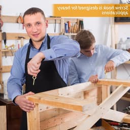 50 Stuks Oogschroeven van RVS - Ring Schroeven en Haken voor Kledinglijn en Kerstdecoratie - Duurzaam en Roestvrij voor Diverse Toepassingen — thumbnail 2