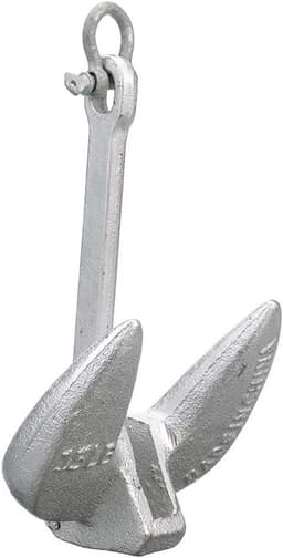 Marineanker Gietijzer - Scheepsanker - Watersport Verankering - Corrosiebestendig Aluminium Plating - 6.8 kg - Aluminium — thumbnail 3