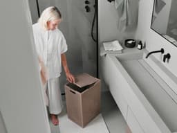 Curver Kaya Wasmand met deksel - 60L - 3 stuks - 38x29x58,5 cm - Warm Taupe — thumbnail 3