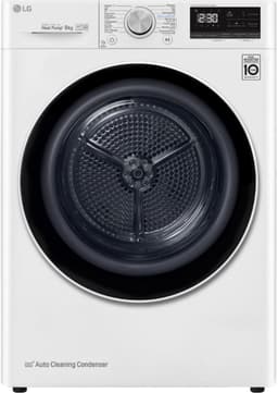 LG RH80V9AV4N warmtepompdroger 8 kg met Dual Inverter Heat Pump voor sneller en energiezuinig drogen - Auto Cleaning Condenser voor duurzaam rendement en ThinQ slimme bediening. Energieklasse A+++ — thumbnail 1