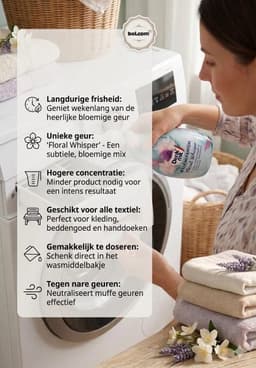 Denkmit - Wasparfum - Floral Whisper Voordeelpak - 3 x 400ml - Wasparfum Voordeelpak - Langdurige Bloemige Frisheid - Geschikt voor Wasmachine & Droger — thumbnail 3