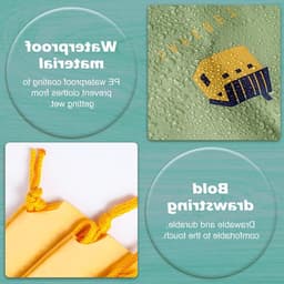Waterdichte waszakken set van 6, grote draagbare opbergzakken voor reizen, kamperen en thuisgebruik — thumbnail 5