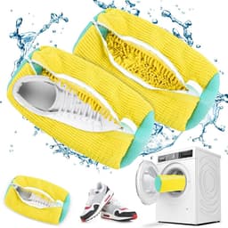 Set van 2 microvezel waszakken voor schoenen met rits, geschikt voor wasmachine, optimale bescherming en volledige reiniging van schoenen — thumbnail 1
