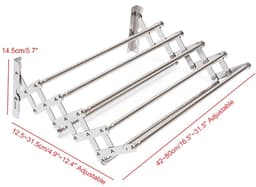 Cellista Wand Droogrek Uitschuifbaar 42-80cm - Inklapbaar Droogrek RVS - Wasrek Wand - Handdoekrek Badkamer - Droogrek Balkon - Badkamer Wasrek — thumbnail 5