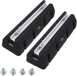 Dempingssokkel Airco - Trillingsvoet Rubber - Apparaten Stabiliseren - Inclusief Waterpas - 450 mm - Zwart — thumbnail 1