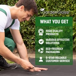 GardenGloss® Grondankers Van Niet Verzinkt Staal (50 Stuks) - Stabiele Grondankers Voor Onkruidvlies, Tuinvlies, Schutting & Net - 150 mm Lang, 25 mm Breed, Ø 2.7 mm — thumbnail 5