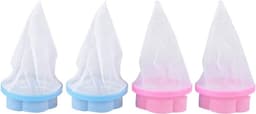 Vierdelige Waszak voor het Verwijderen van Dierenharen - Filter Mesh Bag voor de Wasmachine in Blauw en Roze — thumbnail 1