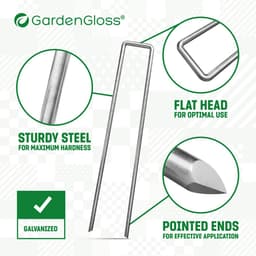 GardenGloss® Anti-Roest Stalen Grondankers Voor Extreem Harde Grond (25 Stuks) - 200 mm Lang, 25 mm Breed, Ø 3.8 mm — thumbnail 3