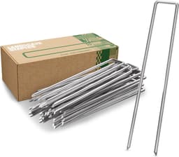 GardenGloss® Anti-Roest Stalen Grondankers Voor Extreem Harde Grond (250 Stuks) - 200 mm Lang, 25 mm Breed, Ø 3.8 mm — thumbnail 1