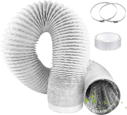 Flexibele PVC afvoerslang met aluminium folie en staaldraden, 150 mm diameter voor keuken en ventilatiesystemen — thumbnail 1