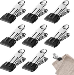 Allecto - Roestvrijstalen wasknijpers - Multifunctioneel - Vervagen niet - Grijs - Stabiel zonder vingerafdrukken - Geschikt voor kleding, handdoek... — thumbnail 1