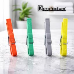Wasknijpers Kunststof - Kledingknijpers Waslijn - Wasgoed Ophangen - Minder Drukplekken - 7.8 cm - Gemengde Kleuren — thumbnail 3