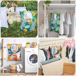 Wasknijper Tas - Kleding Pin Houder - Wassen Organiseren - Waterdicht Stevig - 38 x 28 cm - Zomer Thema — thumbnail 4