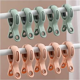 Clips voor kleding, metalen wasknijpers， 10 Stuks Strandlaken Clips Multifunctionele Plastic Antislip Handdoekklemmen Winddicht Kleren Ophangen Pinnen Herbruikbare Kleding Clips — thumbnail 2