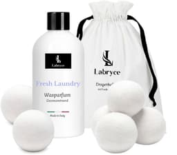 Labryce - Drogerballen 7cm & Wasparfum Fresh Laundry - Frisse geur met katoenbloem & witte musk 250 ml — thumbnail 1