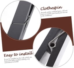 Grote Houten Klem - Jumbo Wasknijper - Handdoeken Drogen - Sterke Grip - 22cm Lengte - Zwart — thumbnail 4