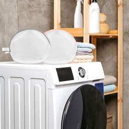 Wasnet voor de wasmachine, 2-delige mesh waszak met rits, herbruikbare waszakken voor kleding, ondergoed en bh's, ideaal voor delicate was. — thumbnail 2