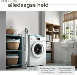 tectake® Droogrek - Wasrek - 18 Meter Drooglengte - Inklapbaar - Staand - Droogrekken met 2 Houders voor Kleine Was - Hoge Zijvleugels voor Lange Kleding - Wit — thumbnail 3