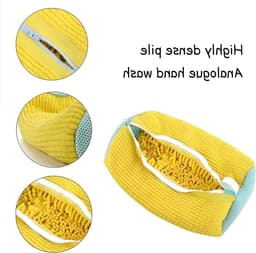 Herbruikbare Waszak voor Schoenen, Geschikt voor de Wasmachine, Ideaal voor Alle Schoen Types en Maten, Geel, Eenvoudig Ontwerp, Schoenverzorging en Bescherming — thumbnail 5