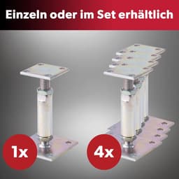 4x Siwitec U-vormige paalsteunen, in hoogte verstelbaar, hoogte: 150-190 mm, paaldikte: 71-161 mm, U-profiel staal, gegalvaniseerd, voor schroefmontage, diklaags gepassiveerd, grondanker — thumbnail 5