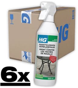 6 x HG - Roestvlekkenverwijderaar Spray - Verwijdert Eenvoudig & Veilig - Zuurvrij - 500 ml - Roestvlekken Verwijderen - Roestverwijderaar - Roestvlekkenreiniger - Roestvlekken Op Tegels - Roestvlekken Op Natuursteen — thumbnail 1