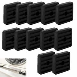 Rubberen Trillingsdempers - Airco Voetjes - Airco Geluid Dempen - Hoge Hardheid Rubber - 8 stuks - Zwart — thumbnail 1