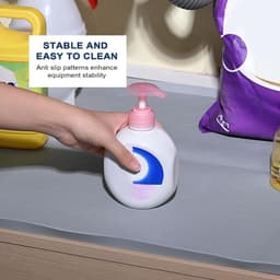 Opvangbak Siliconen - Lekbak Afvoerbak - Apparaten Beschermen - Waterdicht Antislip - 55x55 cm - Grijs — thumbnail 2