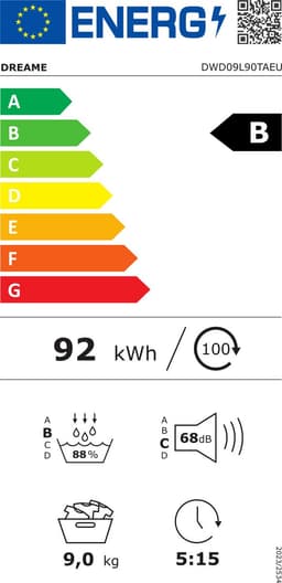 Dreame Droger L9 9kg | Slimme warmtepompdroger | Energiezuinig | Stoomfunctie - Strijkvrij | Stil | Grote trommel | Zonder condenswater | Anti-allergie | Huisdieren — thumbnail 2