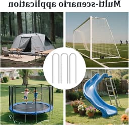 Grondankers - U-vormige nagels - 30 cm - Gegalvaniseerd Staal - Voor Tenten, Trampolines en Tuinhuisjes — thumbnail 4