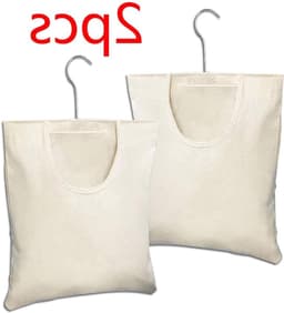 Praktische Opbergzak voor Wasknijpers - Set van 2, Hangende Organizer voor Kleding, Minimalistisch Design, Beige, 32x27cm en 27x32cm — thumbnail 5