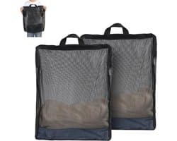Set van 2 Wasnetten 40 x 50 cm, Vouwbare Wasmand, Waszakken voor de Wasmachine met Rits, Ideaal voor Gevoelige Kleding en Bedlinnen, Zwart