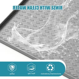 Waterdichte antislip vloermat 60 x 60 cm voor koelkast, wasmachine en gootsteen, siliconen lekbak voor huishoudelijke apparaten — thumbnail 4