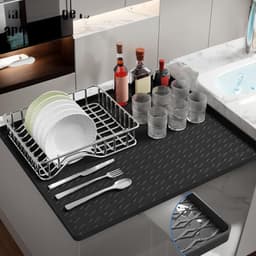 Wasmachine Top Cover - Droger Mat Beschermer - Apparaten Beschermen - Hittebestendig Antislip - 60x60 cm - Zwart — thumbnail 3