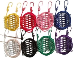 Reiswaslijn - Draagbaar Touw - Kleding Drogen - Winddicht met Clips - 1 Meter - Blauw Wit — thumbnail 5
