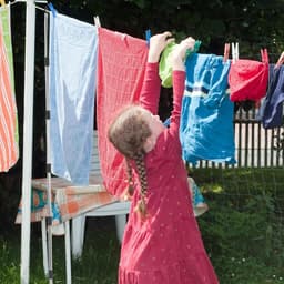 Drying Line - Clothesline Camping - Outdoor Drying - Heavy Duty Support - 10 Meter - Multicolor — thumbnail 3