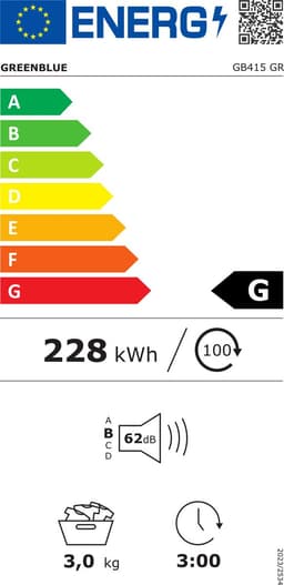 GreenBlue GB415 GR - Elektrische wasdroger - tot 3 kg - 5 droomprogramma - Grijs — thumbnail 2