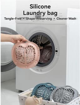 1 stuk - Waszak voor ondergoed - Waszak tegen vervorming - Zakje voor beha's - Siliconen - Herbruikbaar - Wasnetje dat de vorm behoudt - speciaal voor fijne was – Voorkomt dat kleding in de wasmachine in de knoop raakt - paars — thumbnail 5