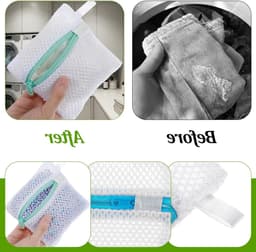 5 Stuks Kleine Wasnetjes, Duurzame Polyester Opbergzakken voor Waspods, Reisorganizer en Bescherming van Delicate Kleding — thumbnail 2