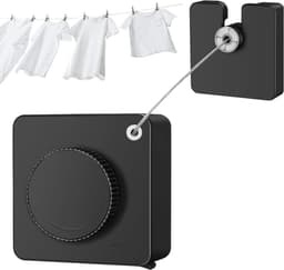 Uittrekbare waslijn - Drogende lijn - Kleding drogen - Zonder boren - 4.7 meter - Meerkleurig — thumbnail 1