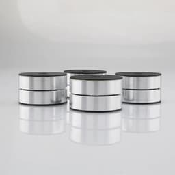 Luidspreker Isolatie Voetjes - Vibratie Dempers - Audio Verbetering - Aluminium Constructie - 40 x 23mm - Zilver — thumbnail 2