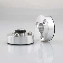 Luidspreker Isolatie Voetjes - Vibratie Dempers - Audio Verbetering - Aluminium Constructie - 40 x 23mm - Zilver — thumbnail 3