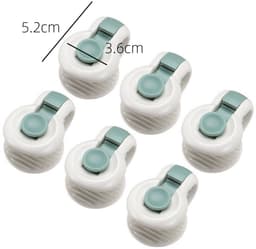 6 stuks anti slip clips - dekbedovertrek anti slip clips - matrasklemmen - anti slip bevestigers - kettingclips - verstelbaar - herbruikbaar - opbergaccessoires - geschikt voor matrassen, dekbedovertrekken, lakens (groen, 5,2*3,6 cm) — thumbnail 2