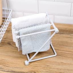 Dailygoods- Vaatdoekhouder Opvouwbaar - 4-Arms Droogrek - Aanrecht Organizer - Multifunctioneel - Kunststof - Ruimtebesparend - Theedoekhouder — thumbnail 4