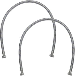 Dailygoods- Aansluitslang Set van 2 - Flexibele Waterslang 800 mm - 3/8" Vrouwelijk - Sanitaire Elementen - Gevlochten Staallaag - Maximale Druk 1 MPa — thumbnail 1