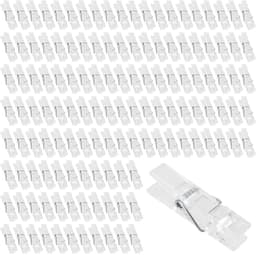 Dailygoods- Mini Wasknijpers 300 Stuks - Transparant - Kunststof - Kleine Knijpers - Duurzaam - Metalen Veer - Ideaal voor Knutselen — thumbnail 1