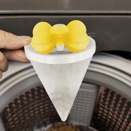 Haarfilters Wasmachines - Pluisvangers - Kleding Reinigen - Herbruikbaar Ontwerp - 4.5 cm - Geel — thumbnail 3