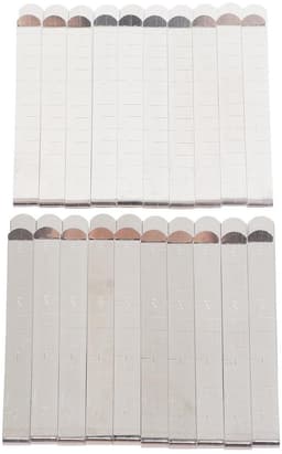 Naailiniaal, roestvrijstalen zomengereedschap met maatmarkeringen, 3 inch professionele stoffen klemmen voor kledingmontage en gordijntoepassingen, 20-delige set — thumbnail 1